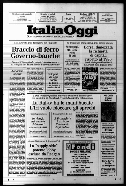 Italia oggi : quotidiano di economia finanza e politica